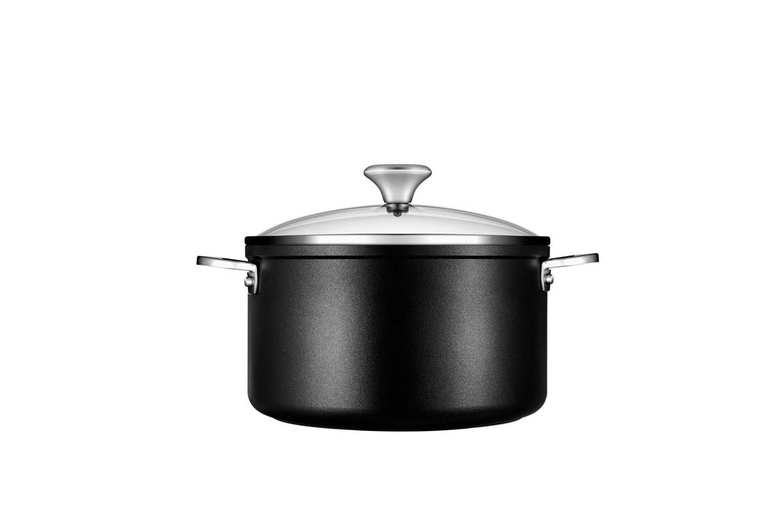 Le Creuset Toughened Nonstick Pro 6-1/3 qt. Stockpot with Glass Lid
