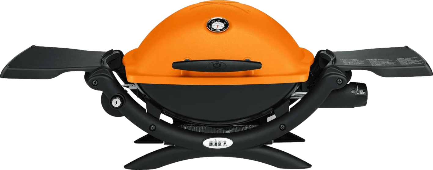 Weber Q 1200 Portable Gas Grill Orange · Propane