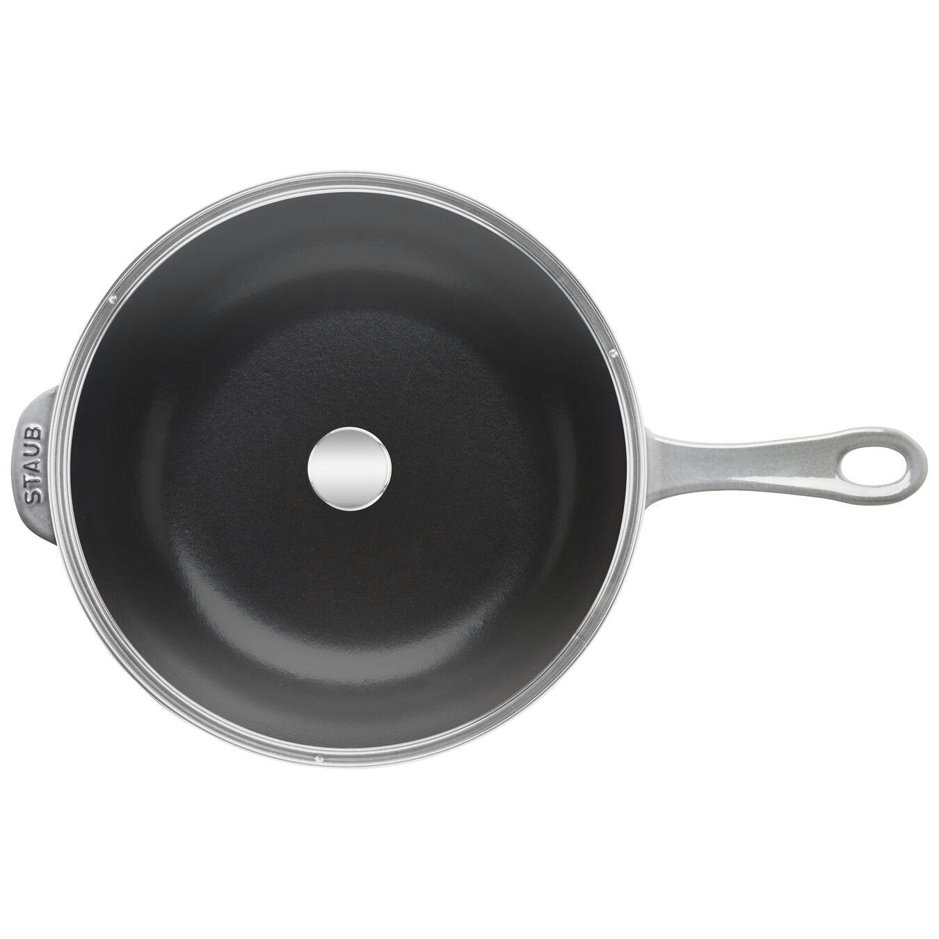 Staub Cast Iron 10-Inch, Daily Pan With Glass Lid, Graphite Grey