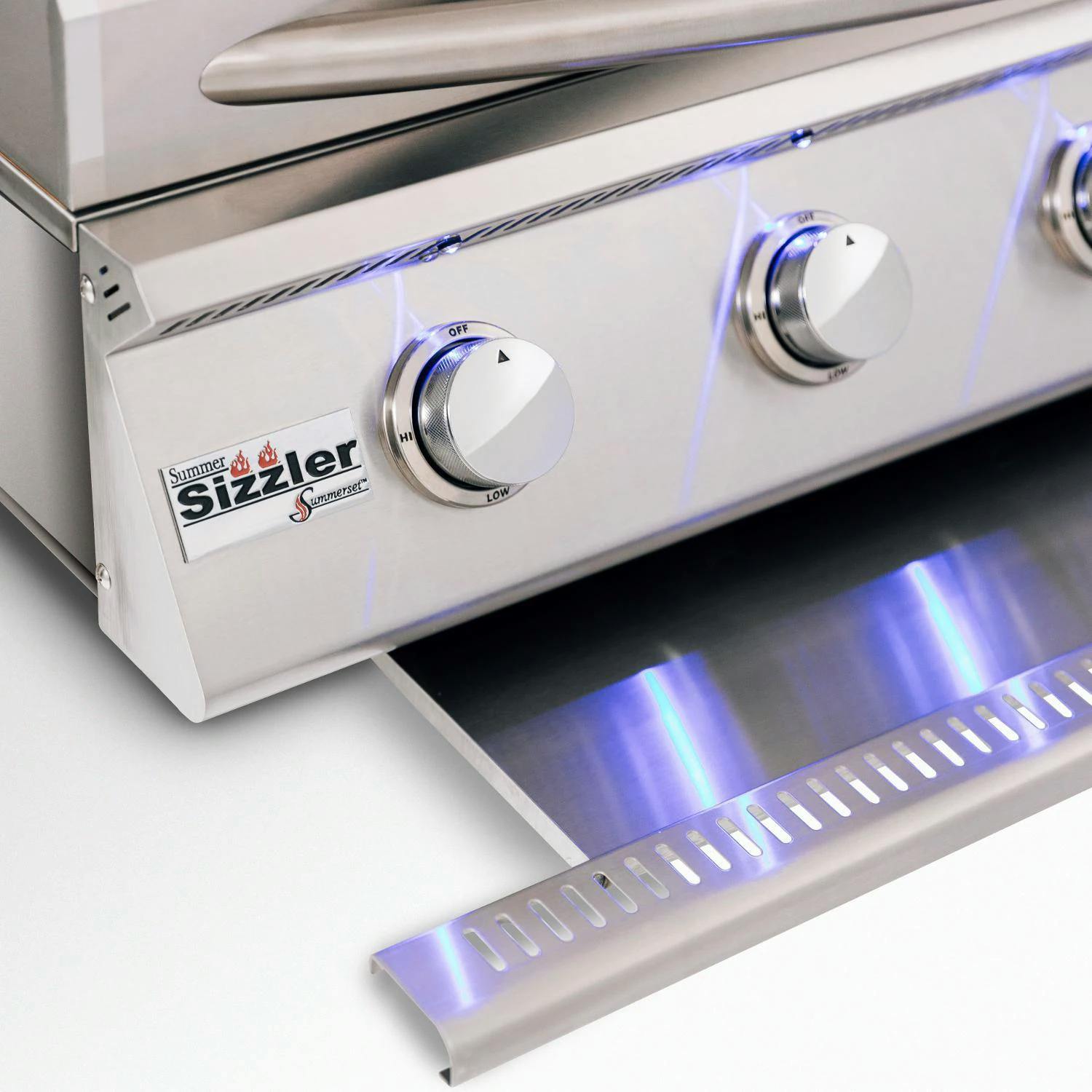 Summerset Sizzler Pro 4-Burner Built-In Gas Grill with Rear Infrared Burner · 32 in. · Natural