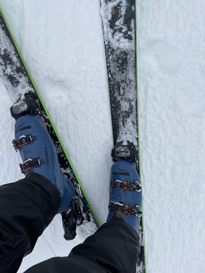 The Tecnica Mach1 LV 120 Ski Boots · 2021 on snow. 