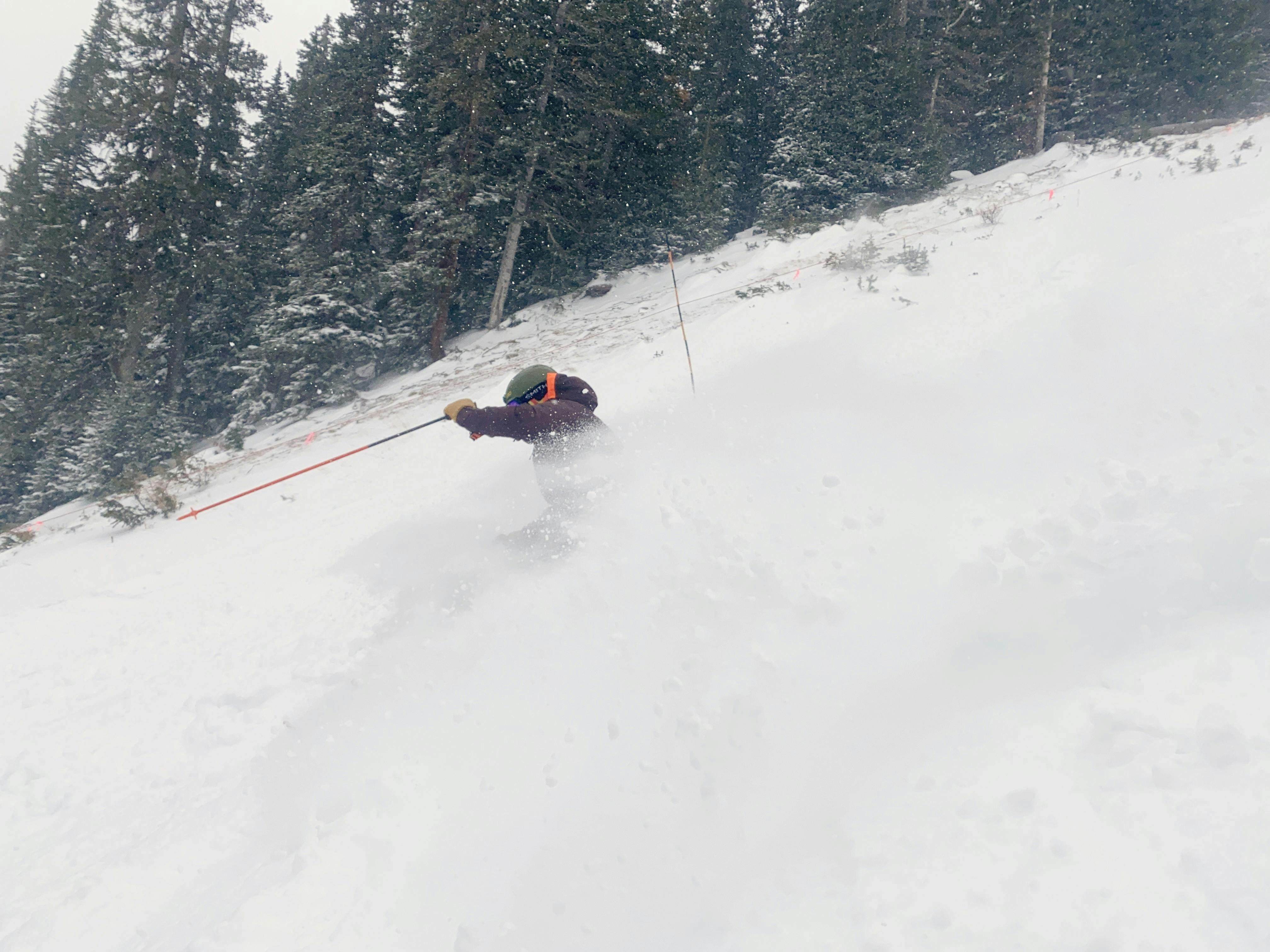 Curated Expert, Evan, skis the 2023 Liberty Origin 101 at Loveland Ski Area, Colorado.
