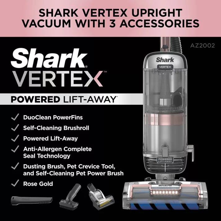 Shark Vertex DuoClean PowerFins Upright Vacuum Powered Lift-away & Self-Cleaning Brushroll