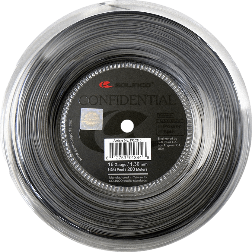 Solinco Confidential String Reel · 18g · Dark Silver