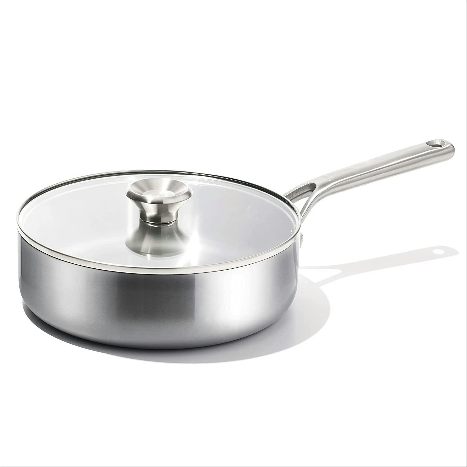 OXO Tri-Ply Stainless Mira Series 3.25 QT Sauté Pan with Lid