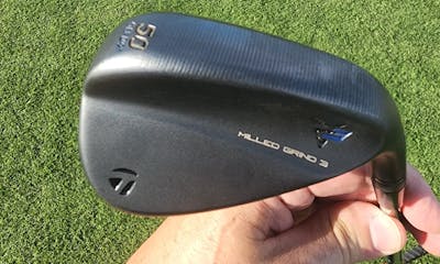 Back of the TaylorMade Milled Grind 3 Black Wedge.
