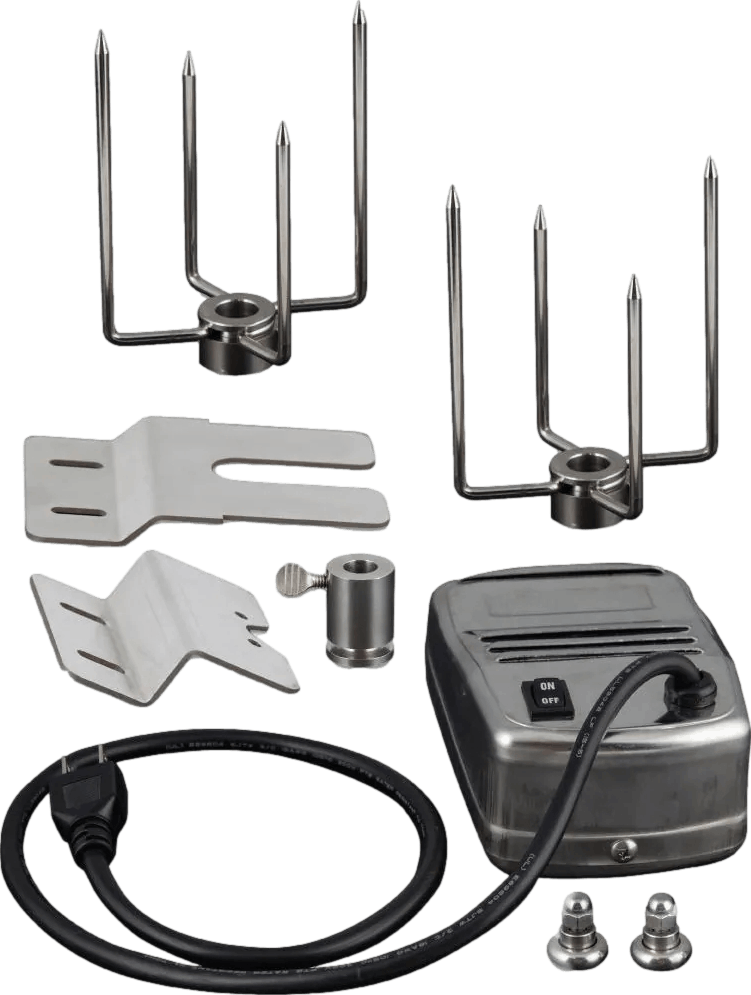 Saber Stainless Steel Rotisserie Kit with Case