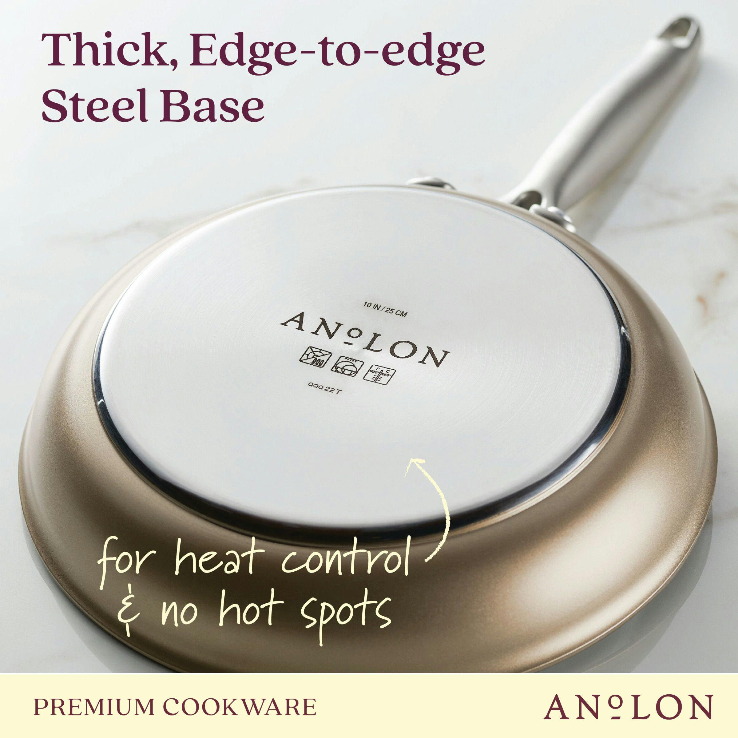 Anolon Ascend Hard Anodized Nonstick Kitchen Cookware Pots and Pans Set, 10-Piece