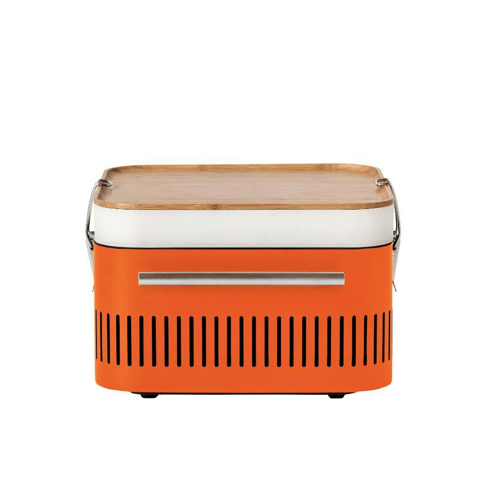 Everdure By Heston Blumenthal CUBE Portable Charcoal Grill · Orange · 17 in.