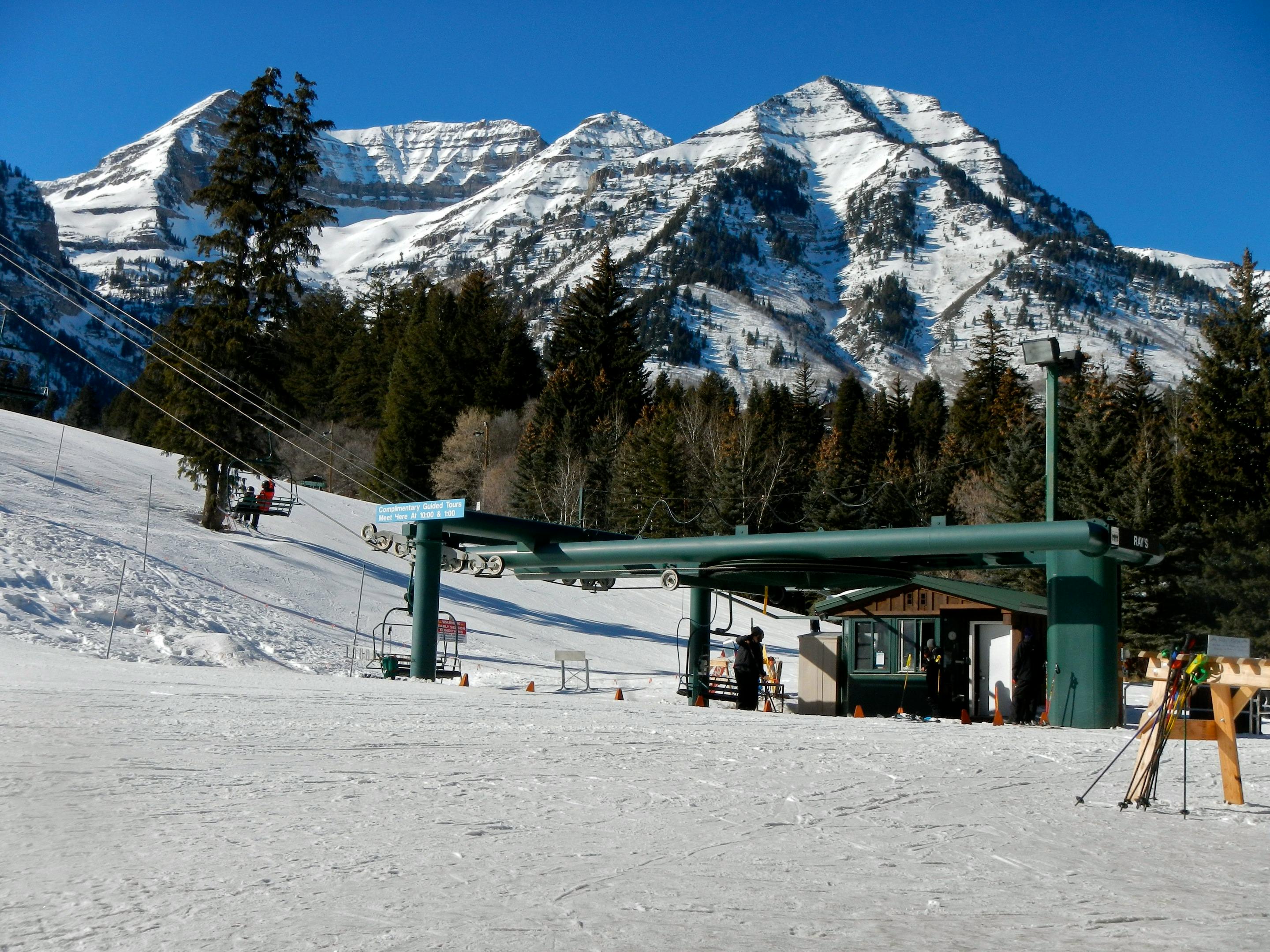 A chairlift at Sundance Ski Resort. 