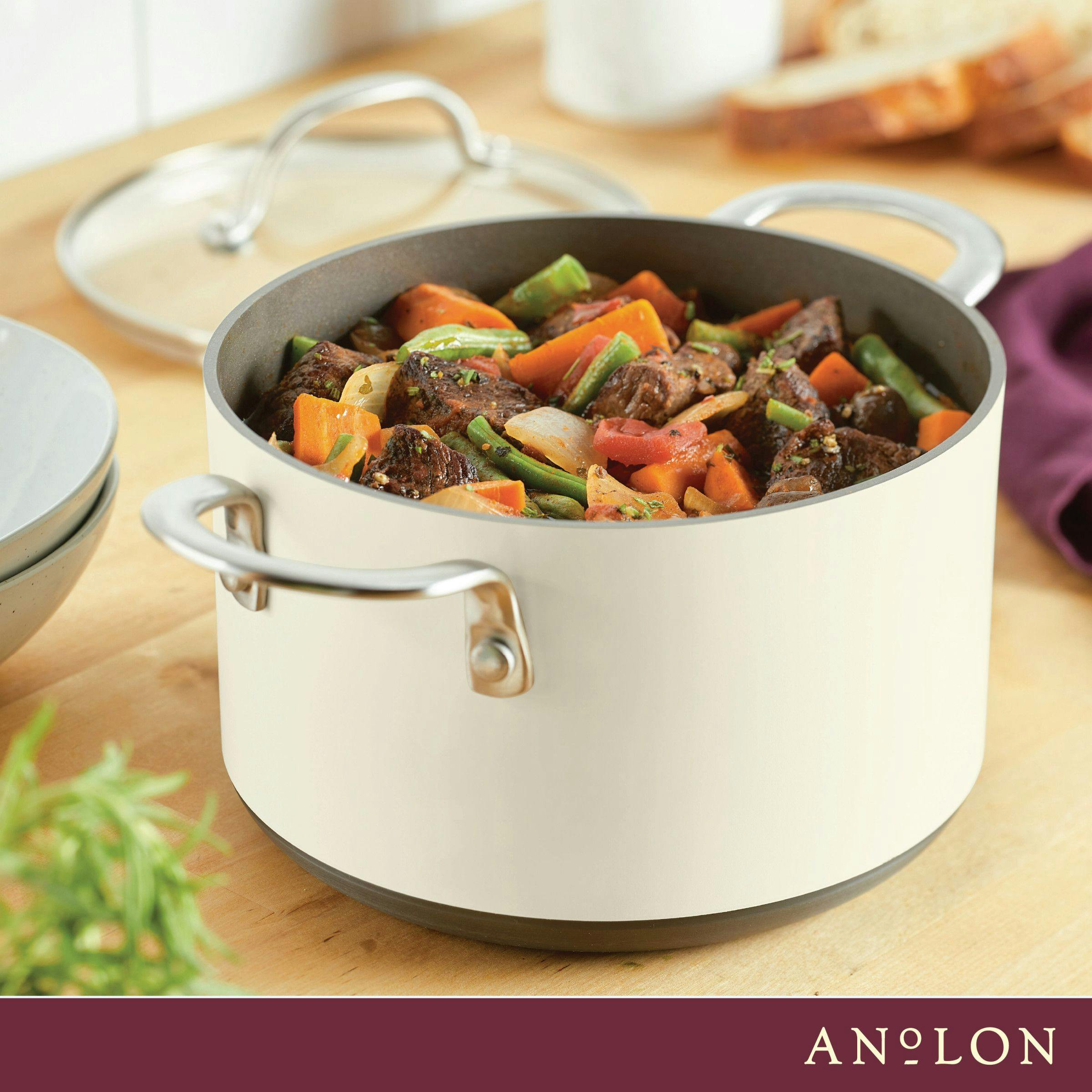 4-Quart Hard Anodized Nonstick Saucepot with Lid