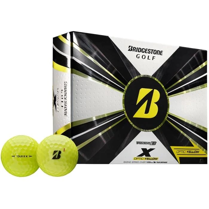 Bridgestone 2022 Tour B X Optic Golf Balls · Yellow · One Dozen