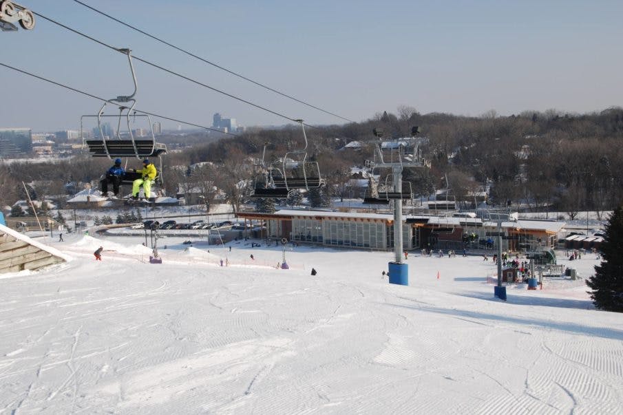 A ski lift at Hyland Hills Ski Area. 