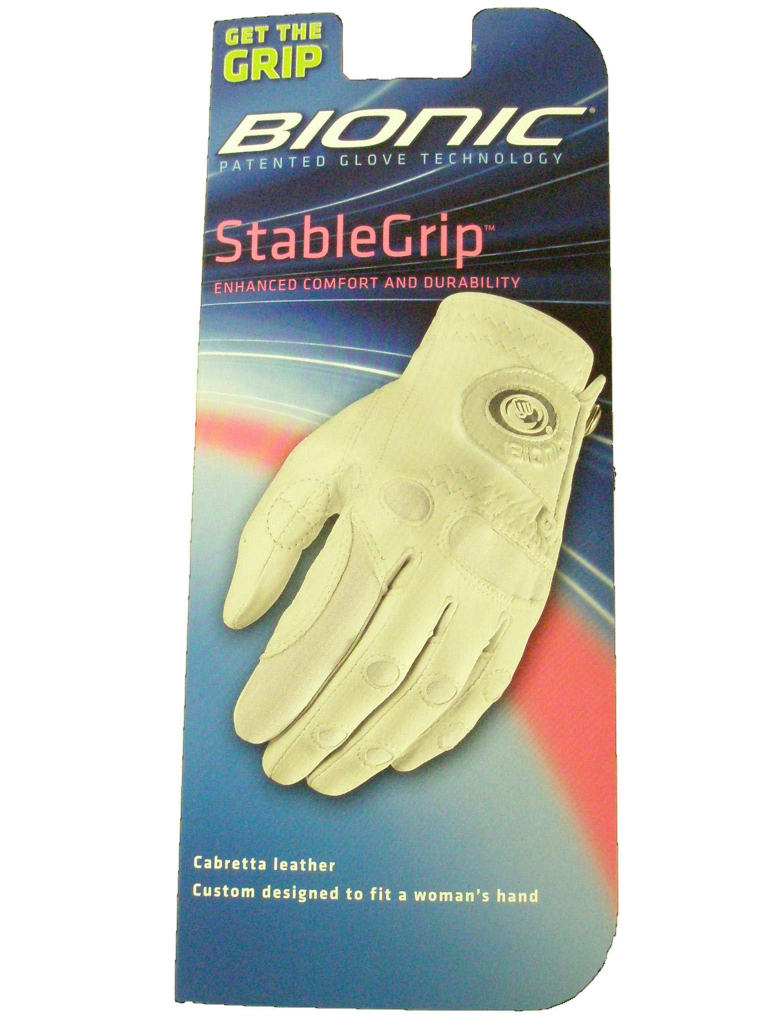 Bionic Women's Left Hand StableGrip Golf Glove - Small - White