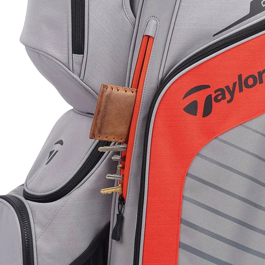 TaylorMade Cart Lite Bag · Dark Gray/Blood Orange