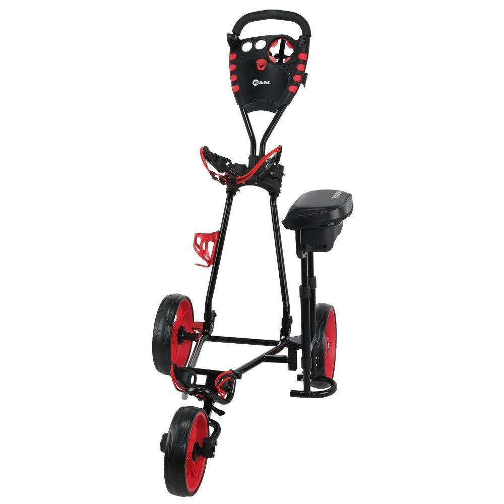Ram Golf X-Pro Laser 3 Wheel Golf Pull Cart with Seat