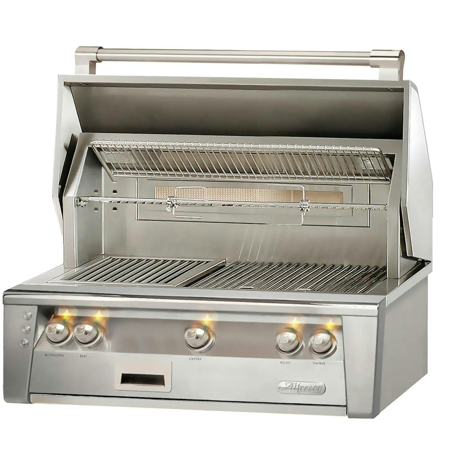 Alfresco ALXE Built-in Gas Grill with Rotisserie