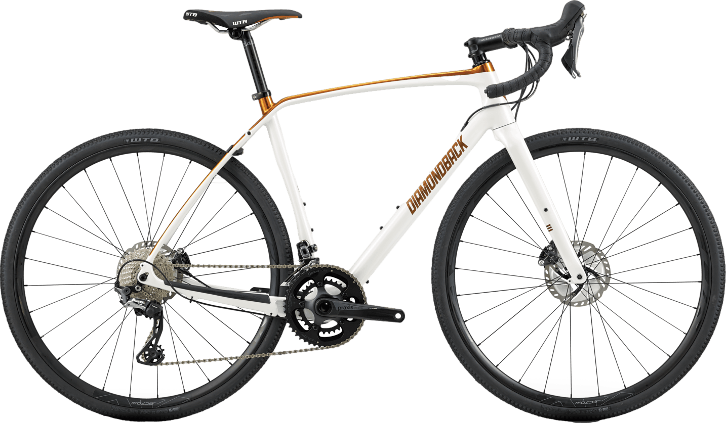 Diamondback Haanjo 8C Carbon Gravel Bike · Pearl White/Bronze · 59cm