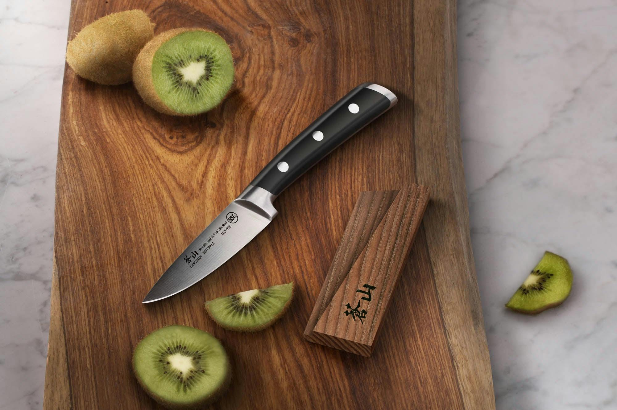 Cangshan TS Series 3.5" Paring Knife and Wood Sheath Set