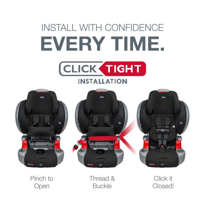 Britax Grow With You ClickTight Plus Booster Car Seat · Jet