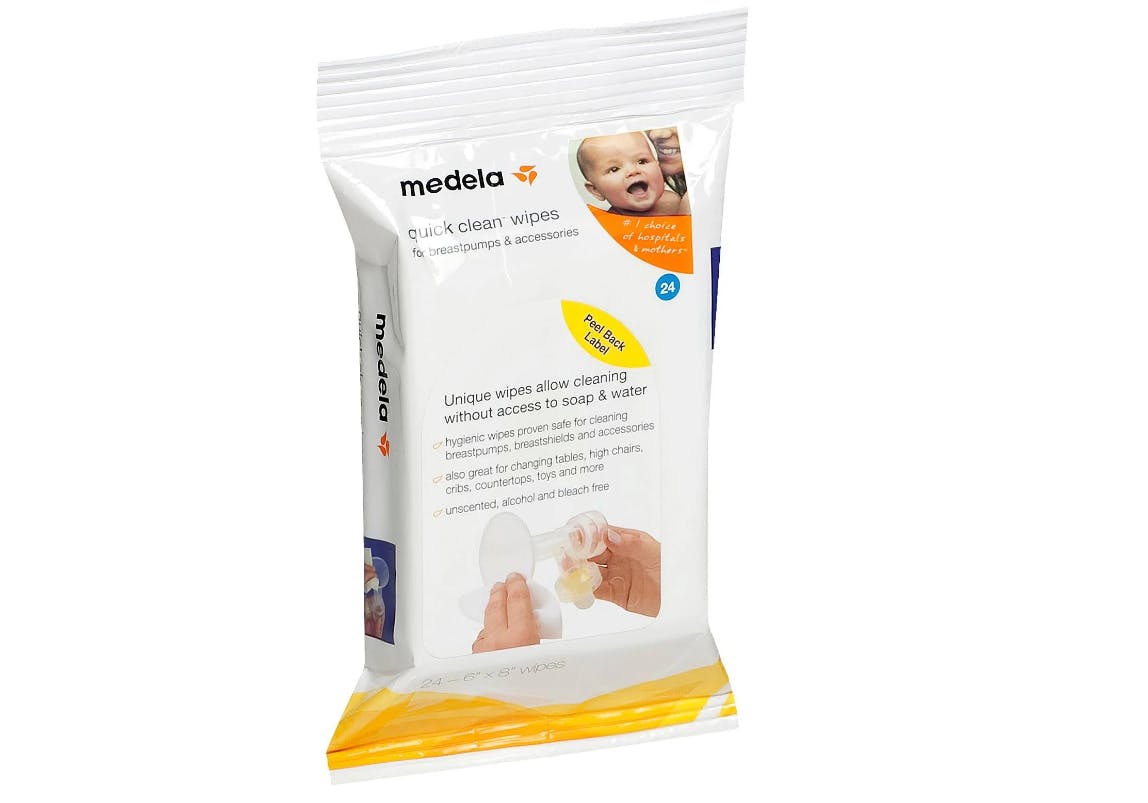 The Medela Quick-Clean Wipes.