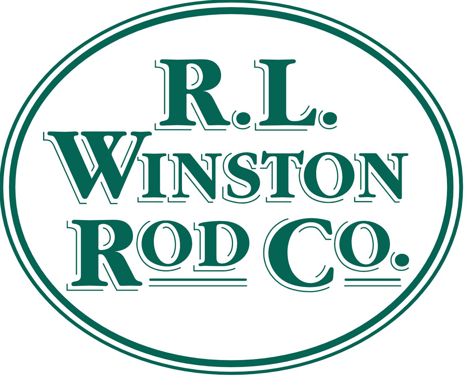 The Winston logo which reads "R. L. Winston Rod Co." in green font within a green circle. 