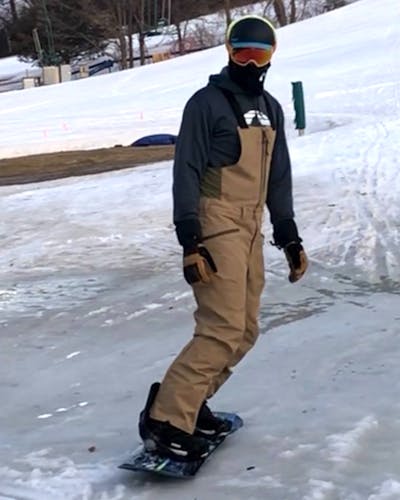 Nathan G. snowboarding, with the Thirtytwo Lashed Double BOA Boots.