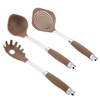 Circulon Tools Stainless Steel Hollow Handle Kitchen Utensils Set, 3-Piece, Stainless Steel