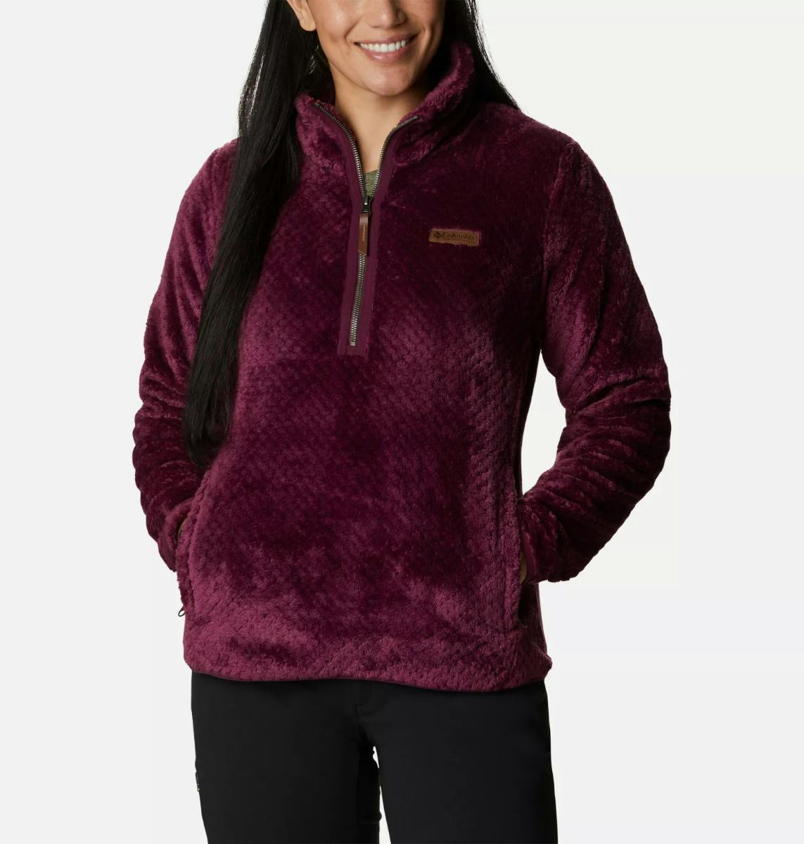 Columbia - Womens Fire Side Sherpa 1/4 Zip - SM Marionberry