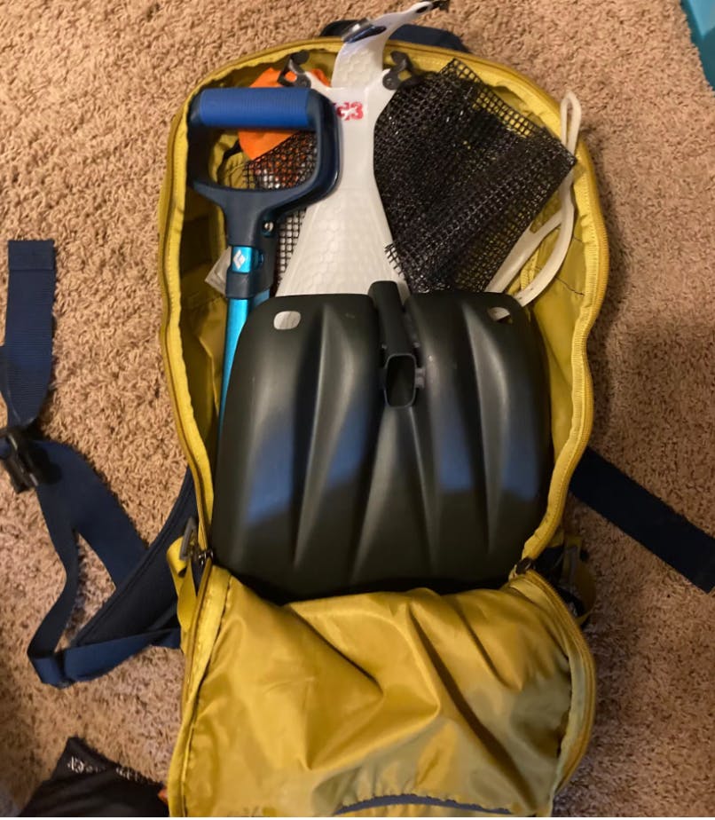 Inside of the SnowDrifter Backpack.