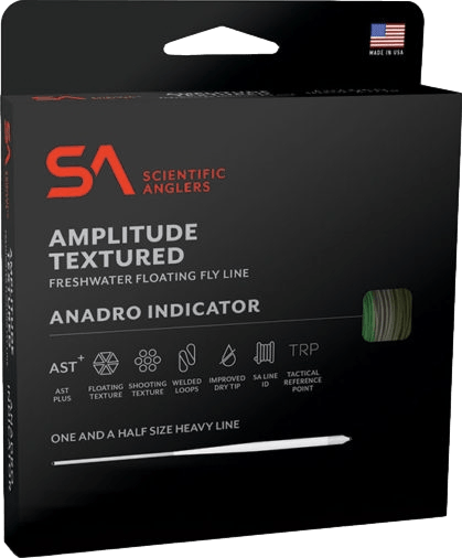 Scientific Anglers Amplitude Textured Anadro Indicator Fly Line · Shooting · 6 wt · Floating · Moss - Willow - Optic Green
