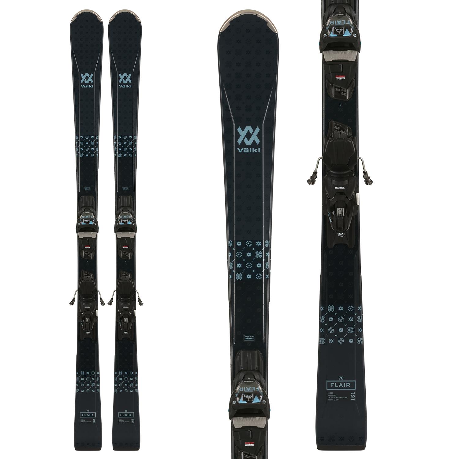 Völkl Flair 76 Skis + vMotion 10 GW Ski Bindings · Women's · 2023 · 154 cm