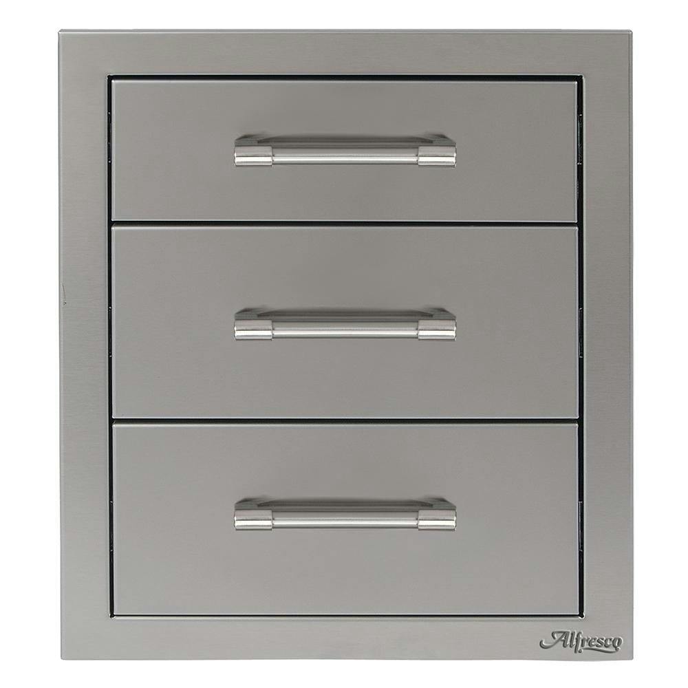 Alfresco Stainless Steel Soft-Close Triple Drawer