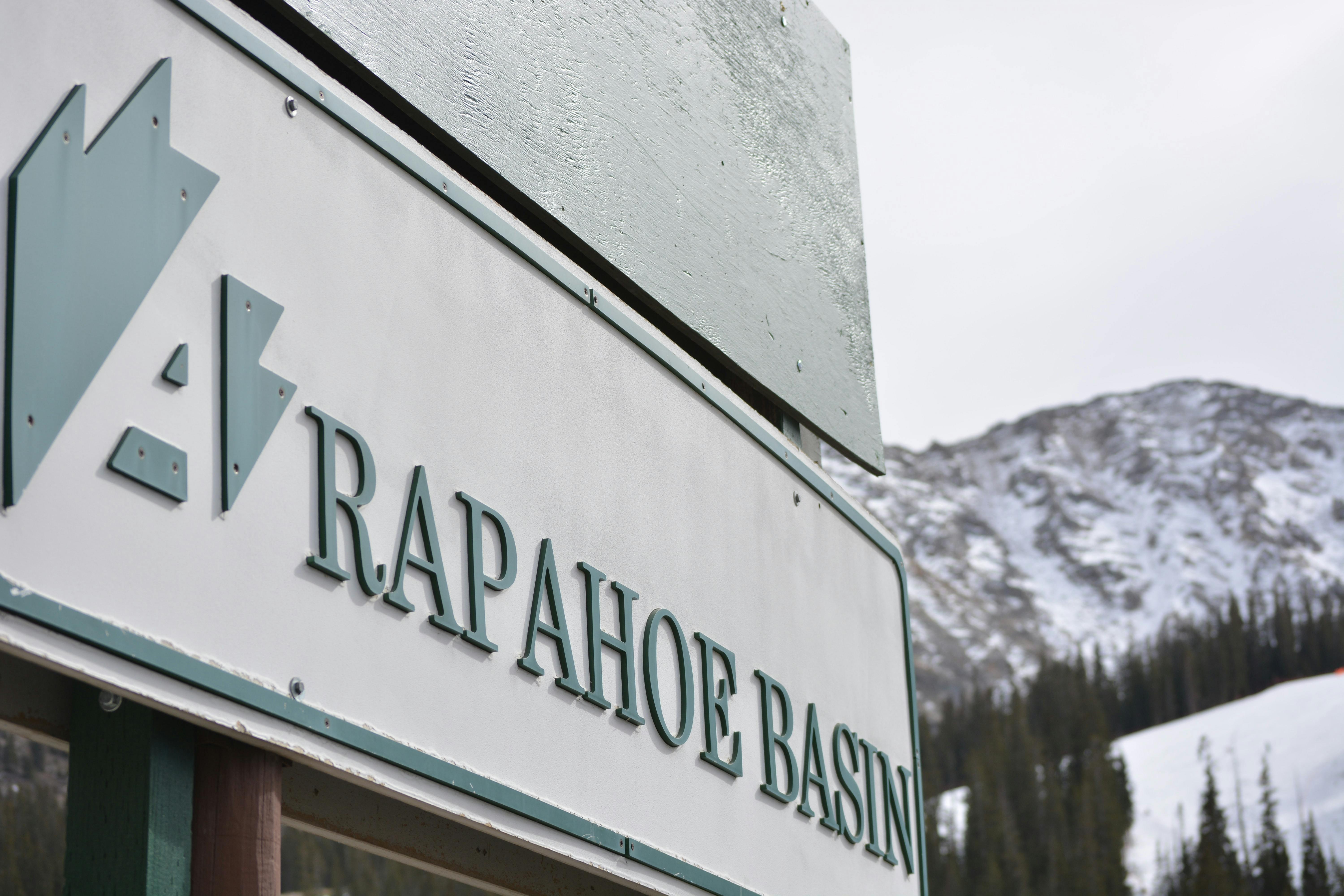 A sign that reads "Arapahoe Basin".