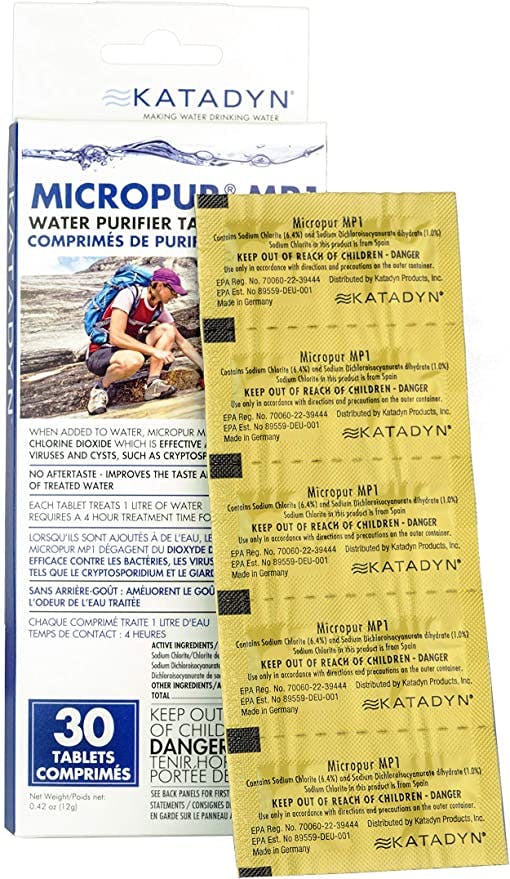 Katadyn Micropur MP1 Purification Tablets · 30 count