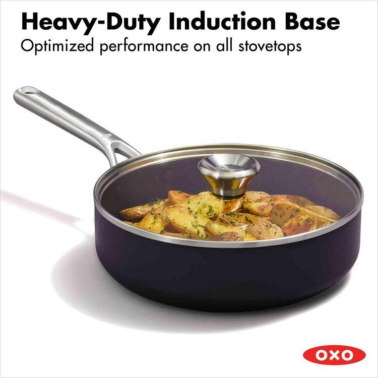 OXO Ceramic Professional Nonstick 3 QT Aluminum Covered Saute Pan