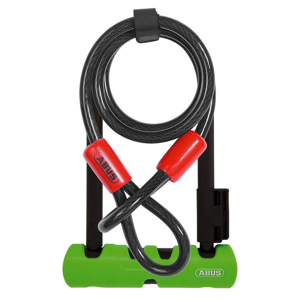 Abus Ultra Mini 410 U-Lock 7" + Loop Cable - Green