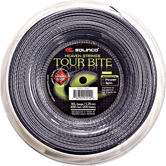 Solinco Tour Bite Diamond Rough String Reel · 16L · Silver