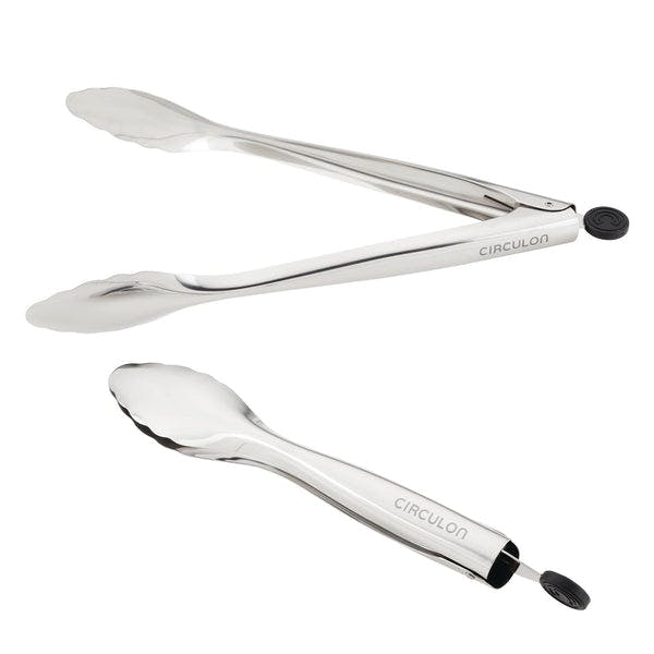 Circulon Tools Stainless Steel Kitchen Tongs Set, 2-Piece, Stainless Steel