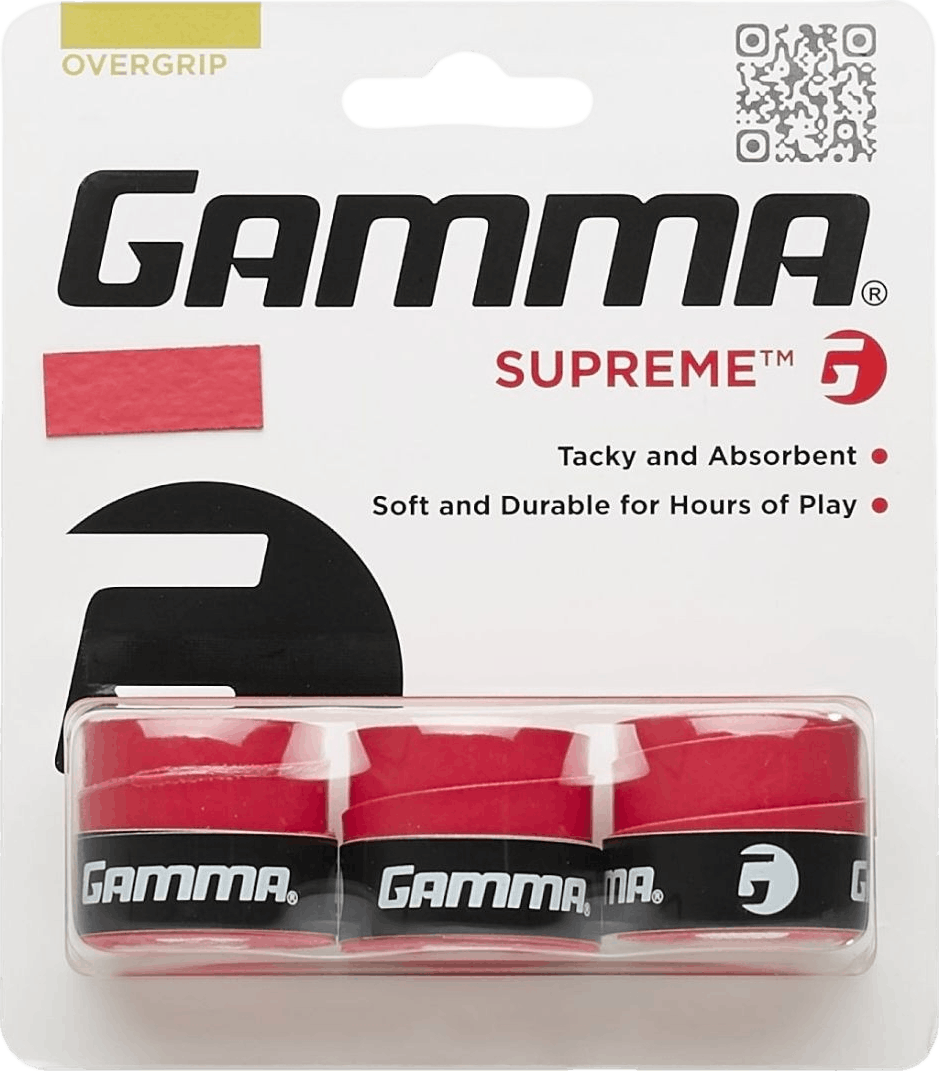 Gamma Supreme Overgrip (3x) · Red