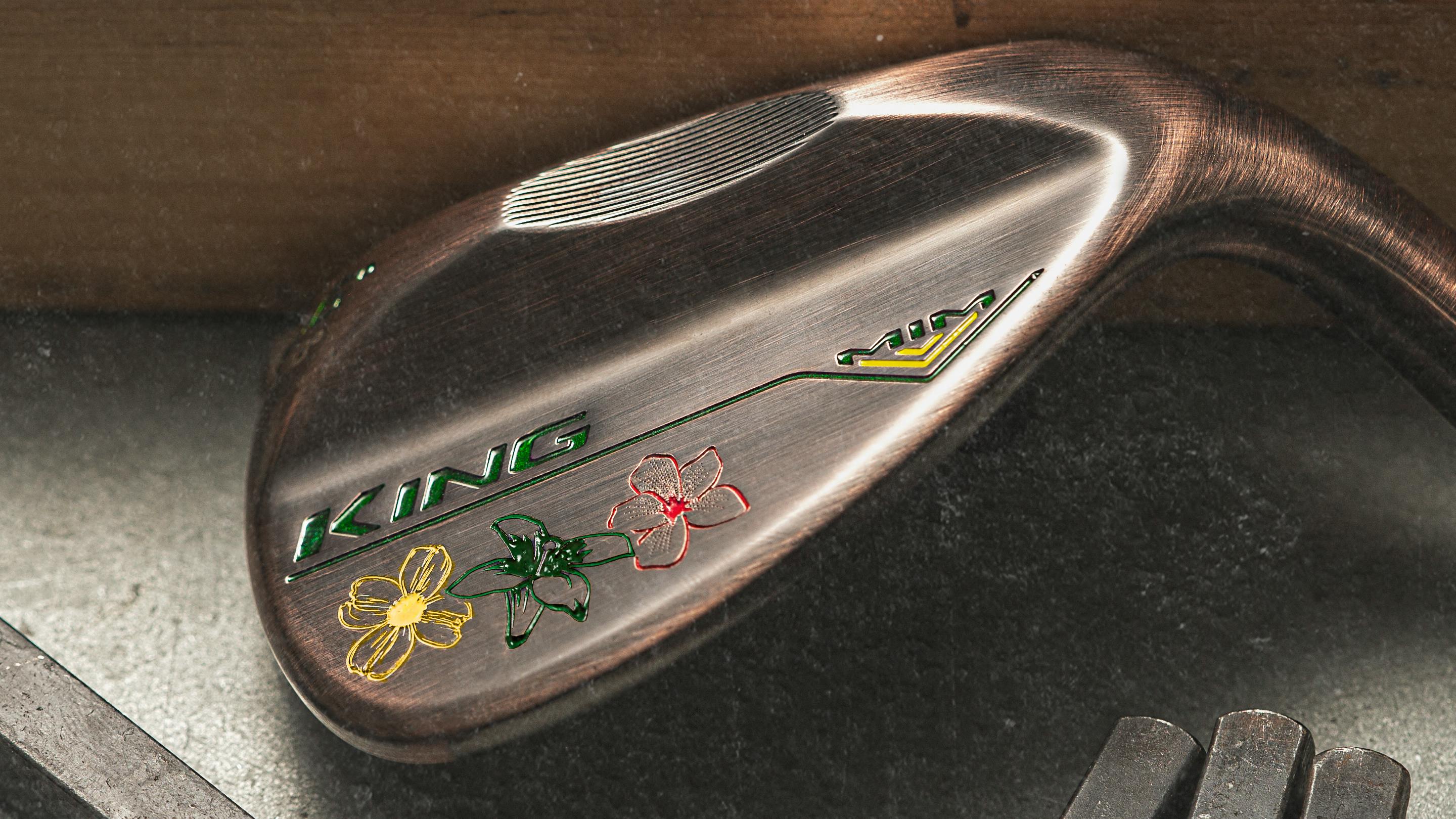 A King golf wedge with flower details