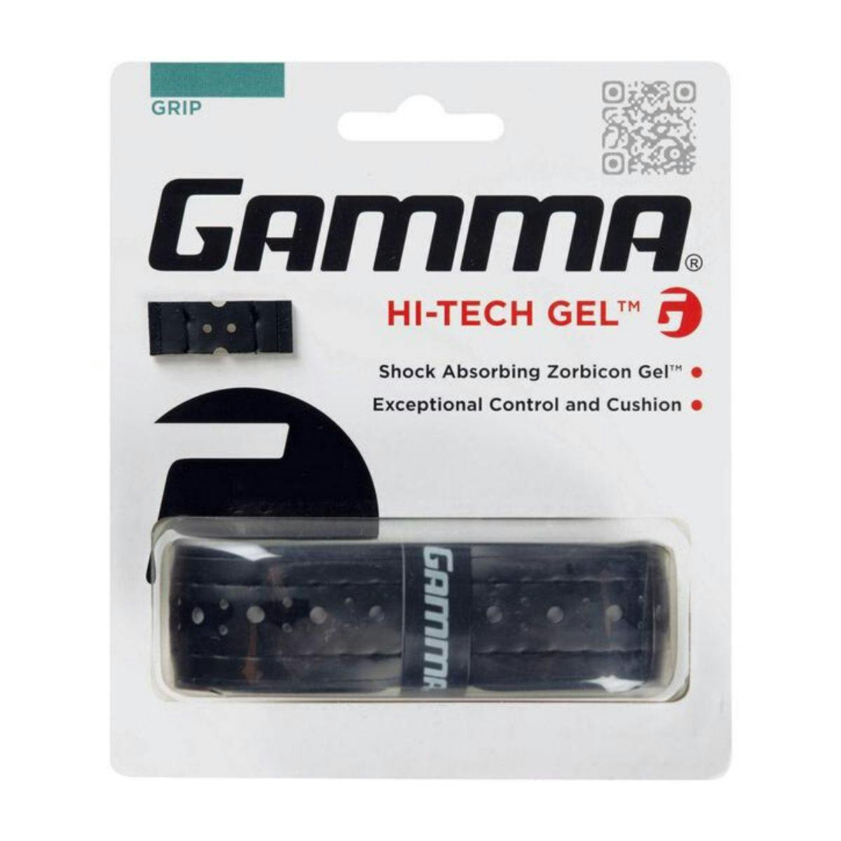 Gamma Hi-Tech Gel Replacement Grip (1x) (Black)
