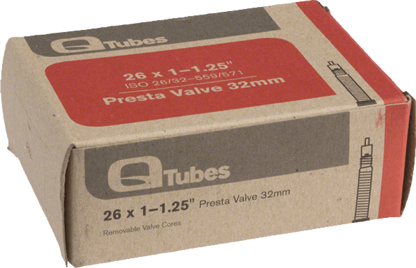 Q-Tubes 26 x 1-1.25 in 32mm Presta Valve Tube 96g