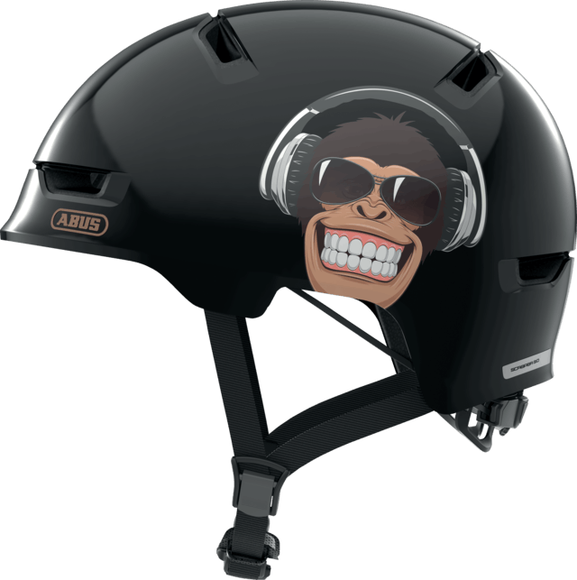 Abus Scraper 3.0 Kid Monkey Helmet · Shiny Black · S