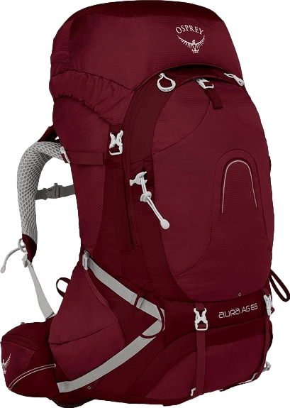 Osprey Aura AG 65L Pack · Women's · Gamma Red