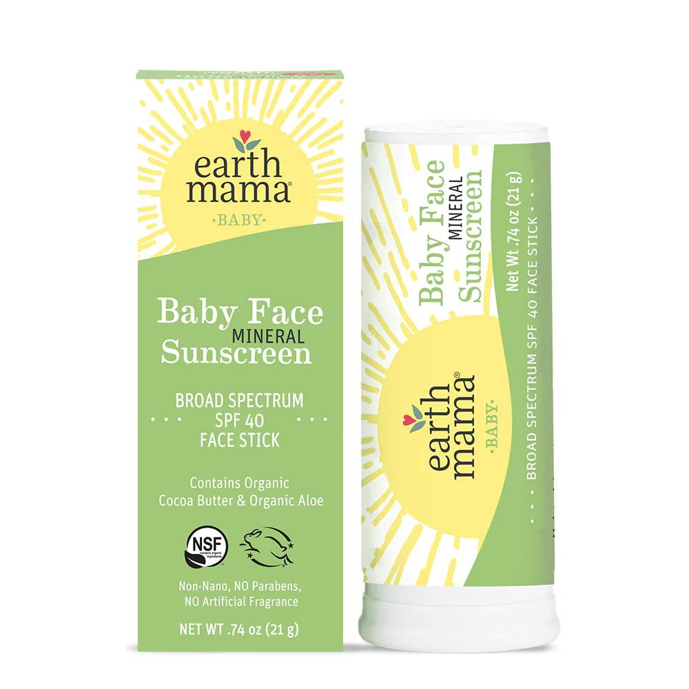 Earth Mama Babyface Mineral Sunscreen Face Stick Spf 40
