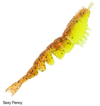 Z-Man EZ Shrimpz Unrigged Lure · 3 1/2 in · Sexy Penny · 4 pk.