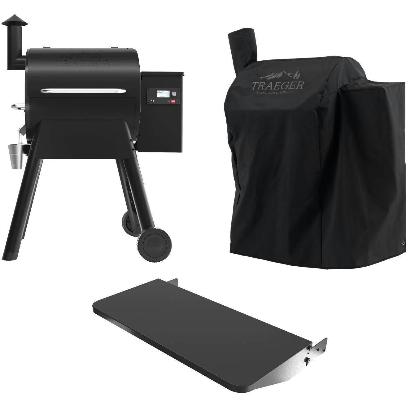 Traeger Pro Wi-Fi Controlled Wood Pellet Grill With WiFIRE, Front Shelf & Grill Cover