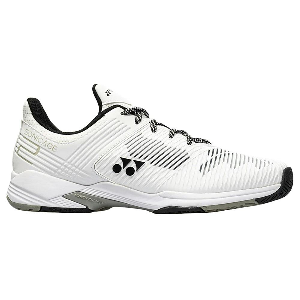Yonex Power Cushion Sonicage 2 Mens Tennis Shoes - White W / 2E WIDE / 9.0