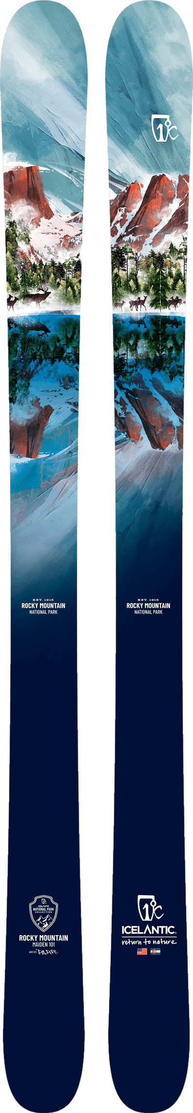 Icelantic Rocky Mountain Nomad 105 National Park Special Edition Skis · 2023 · 186 cm